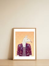 Eddy The Llama — framed, leaning against the wall thumbnail