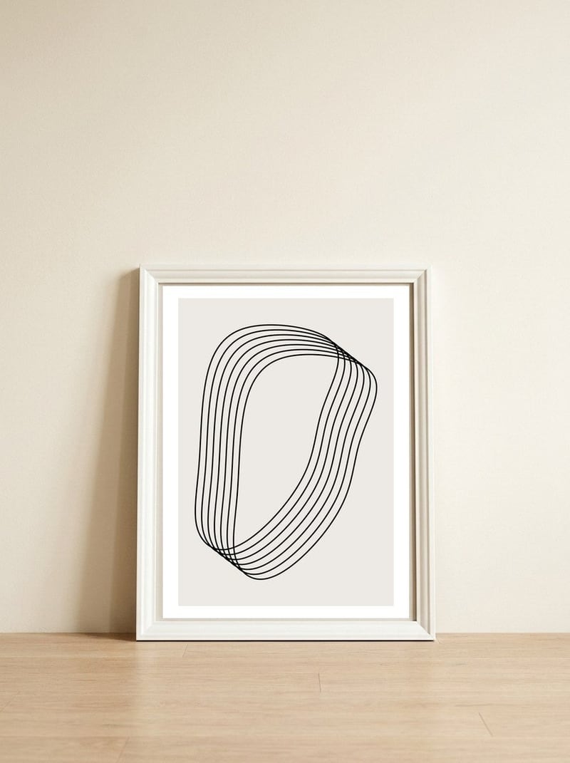 Ligature 01 — framed, leaning against the wall