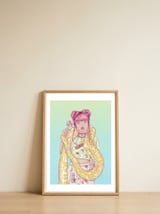 Candid Candy Lady — framed, leaning against the wall thumbnail