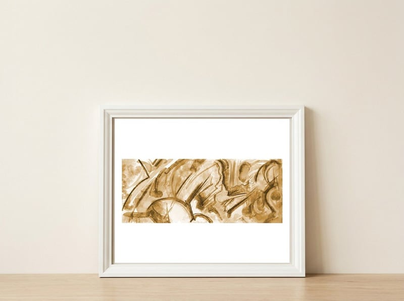 Beautiful Land — framed, leaning against the wall