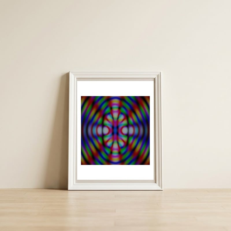 Circumscript Colors — framed, leaning against the wall