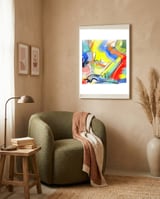 Color Party 2 framed in a tender room thumbnail