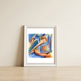 Emersions In Blue And Orange — framed, leaning against the wall thumbnail