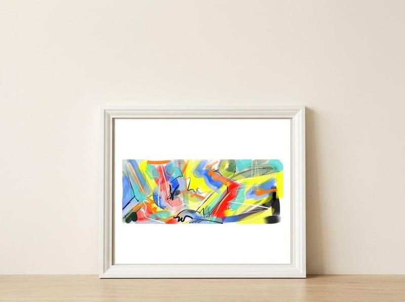 Happy Expectation — framed, leaning against the wall