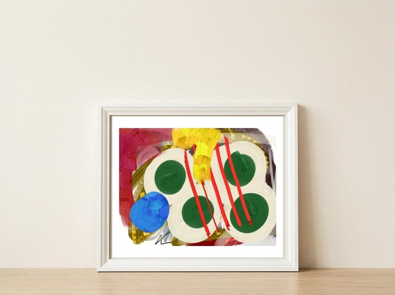 High Colors — framed, leaning against the wall