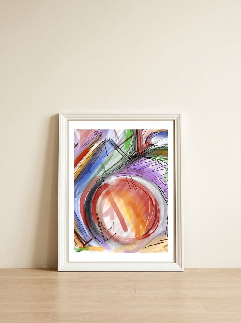 Many Colors 2 — framed, leaning against the wall