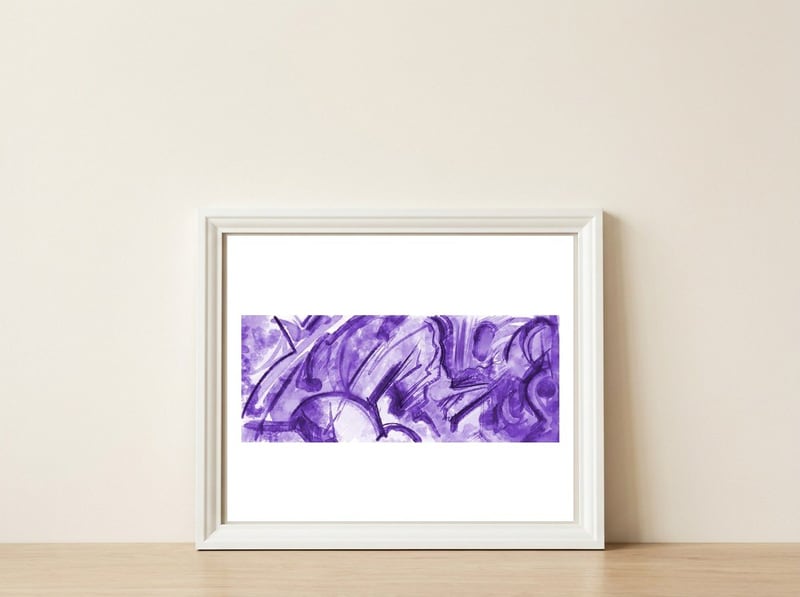 Purple And Purple — framed, leaning against the wall