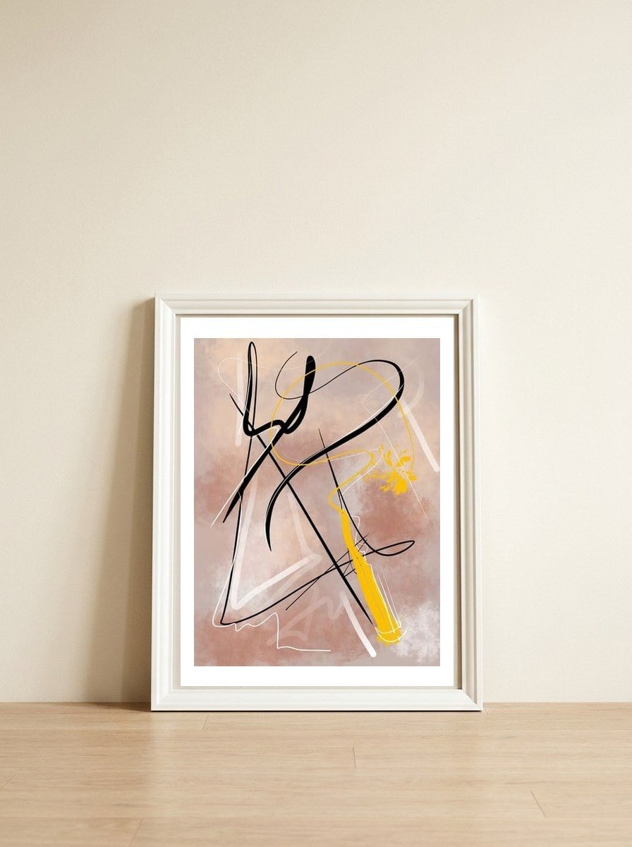 Smart Lines — framed, leaning against the wall