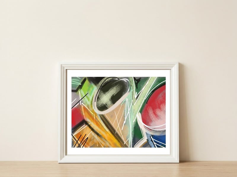 Symeroscope 3 — framed, leaning against the wall