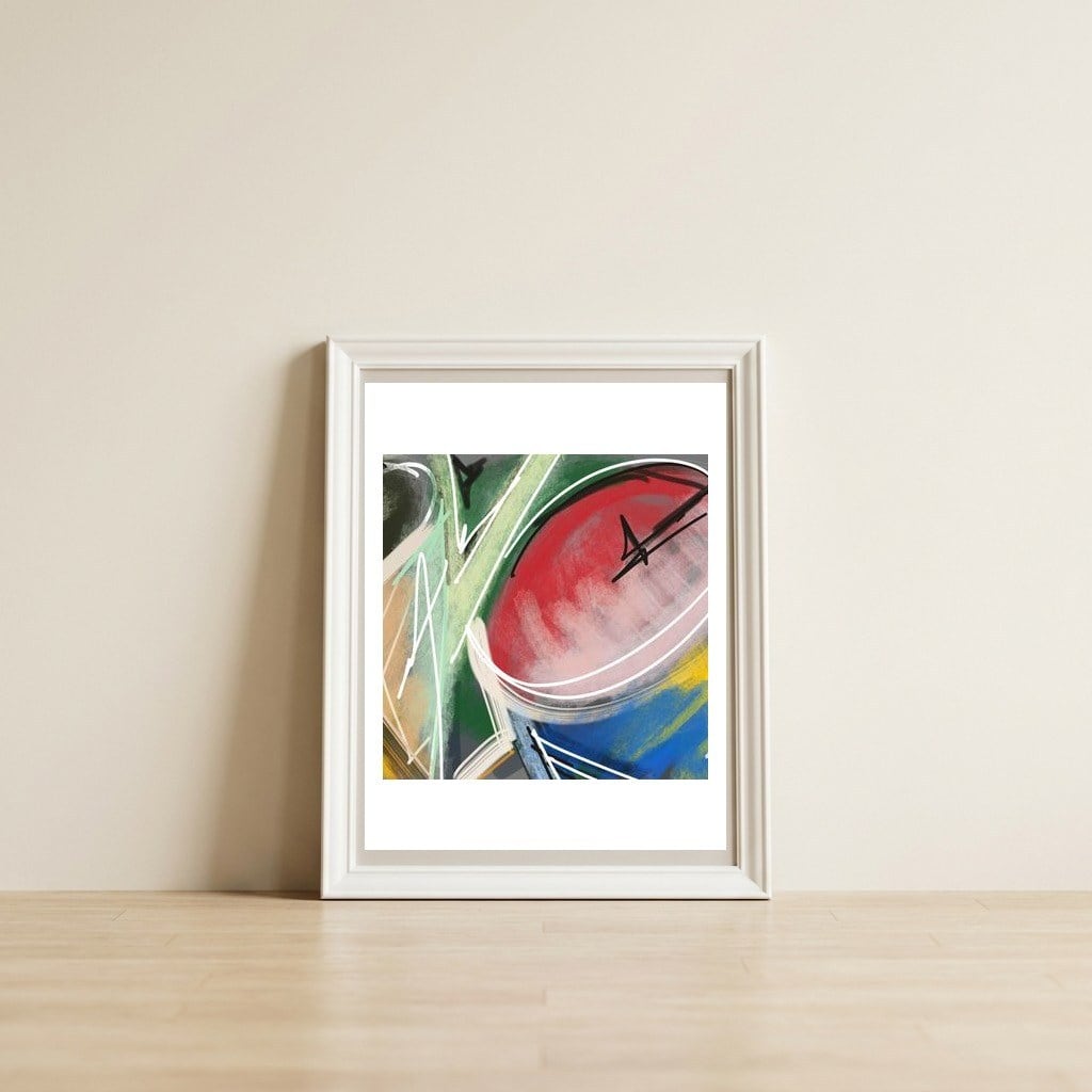 Symeroscope 14 — framed, leaning against the wall