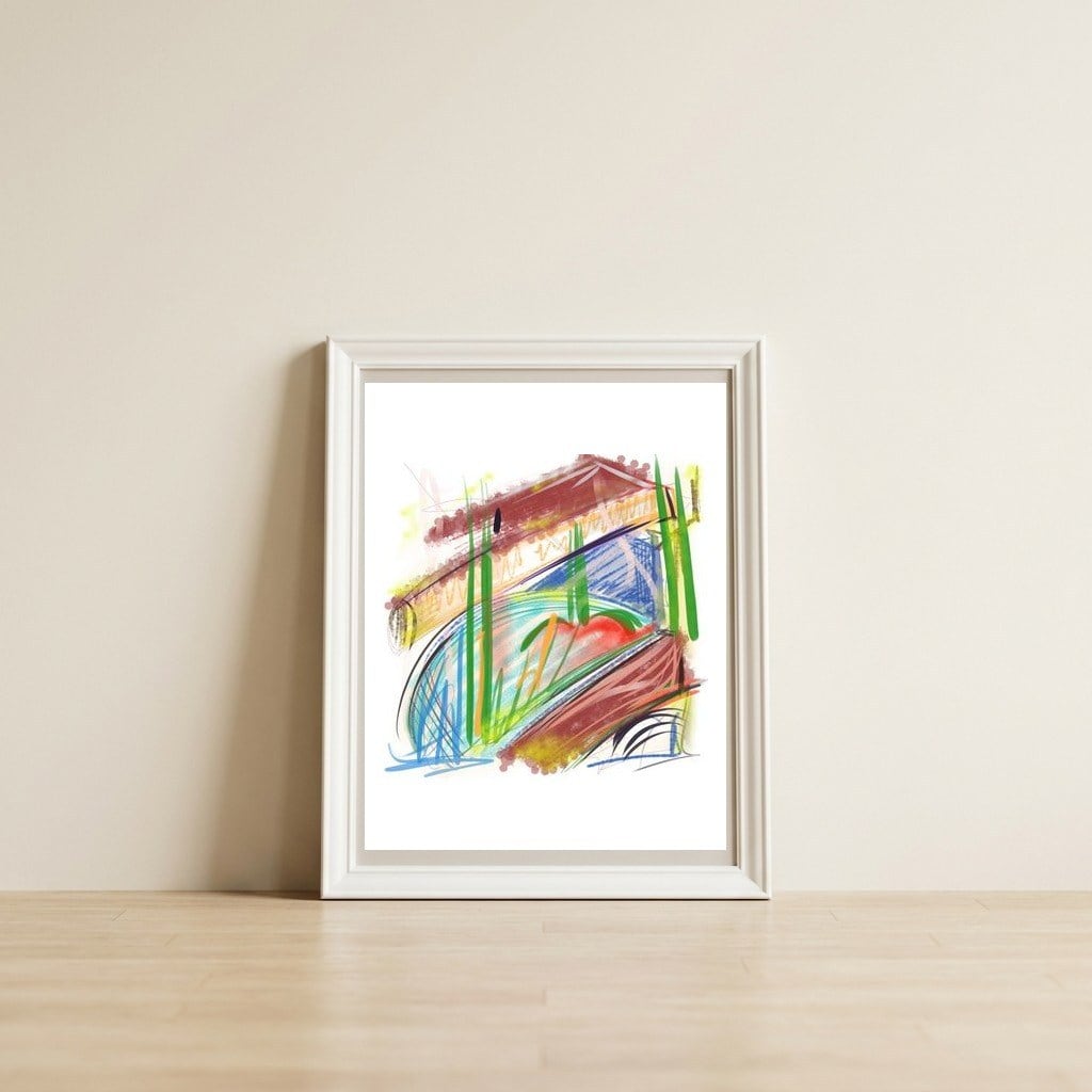 Table Set — framed, leaning against the wall