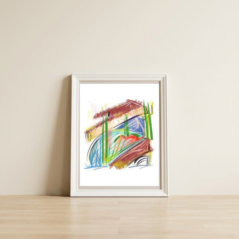 Table Set — framed, leaning against the wall