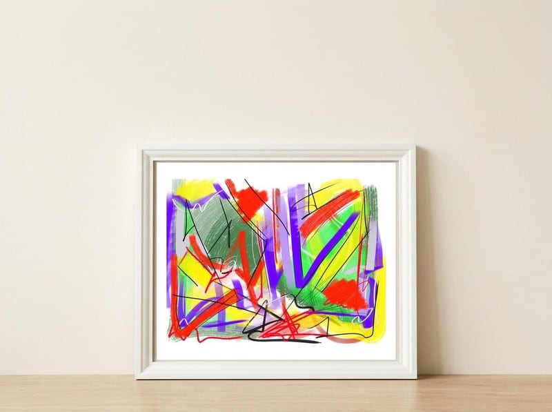 Traces And Scratches — framed, leaning against the wall