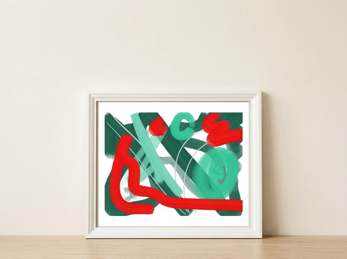 Vivacities — framed, leaning against the wall