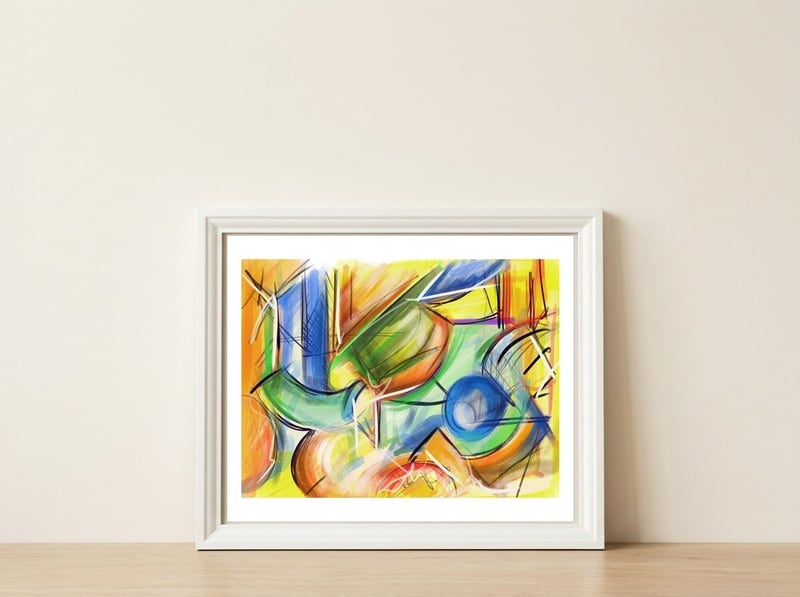 Yellow In Life — framed, leaning against the wall