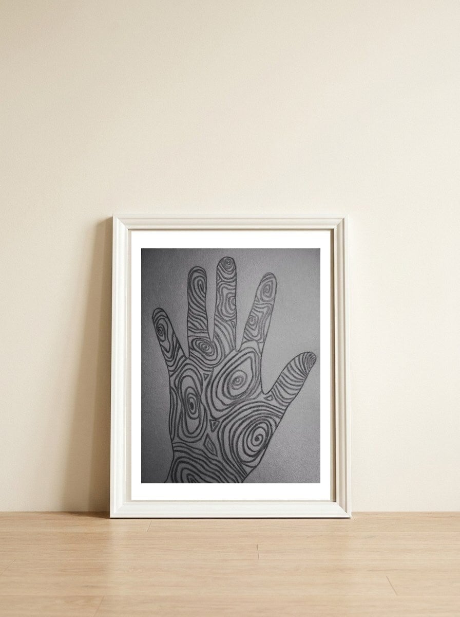 Touch — framed, leaning against the wall