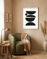 ABSTRACT AND GEOMETRIC SHAPES 01BW framed in a tender room thumbnail
