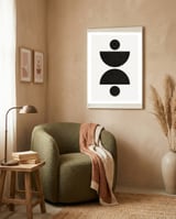 ABSTRACT AND GEOMETRIC SHAPES 02BW framed in a tender room thumbnail