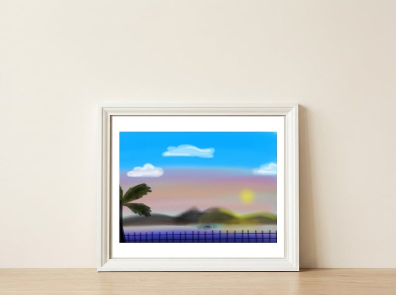 In love with nature — framed, leaning against the wall