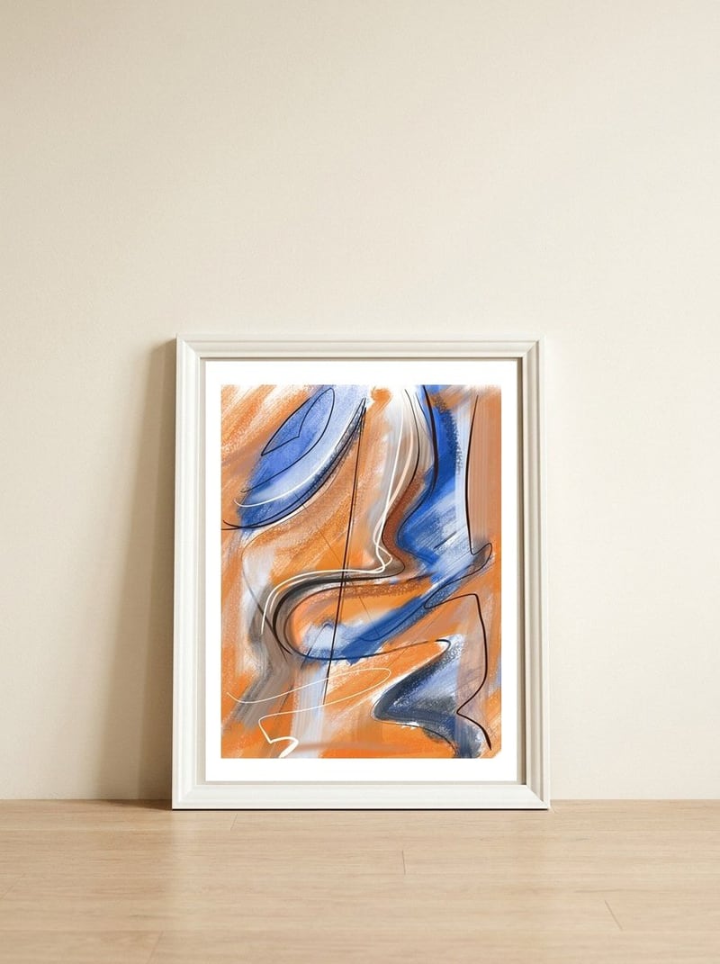 Orgânico Km — framed, leaning against the wall