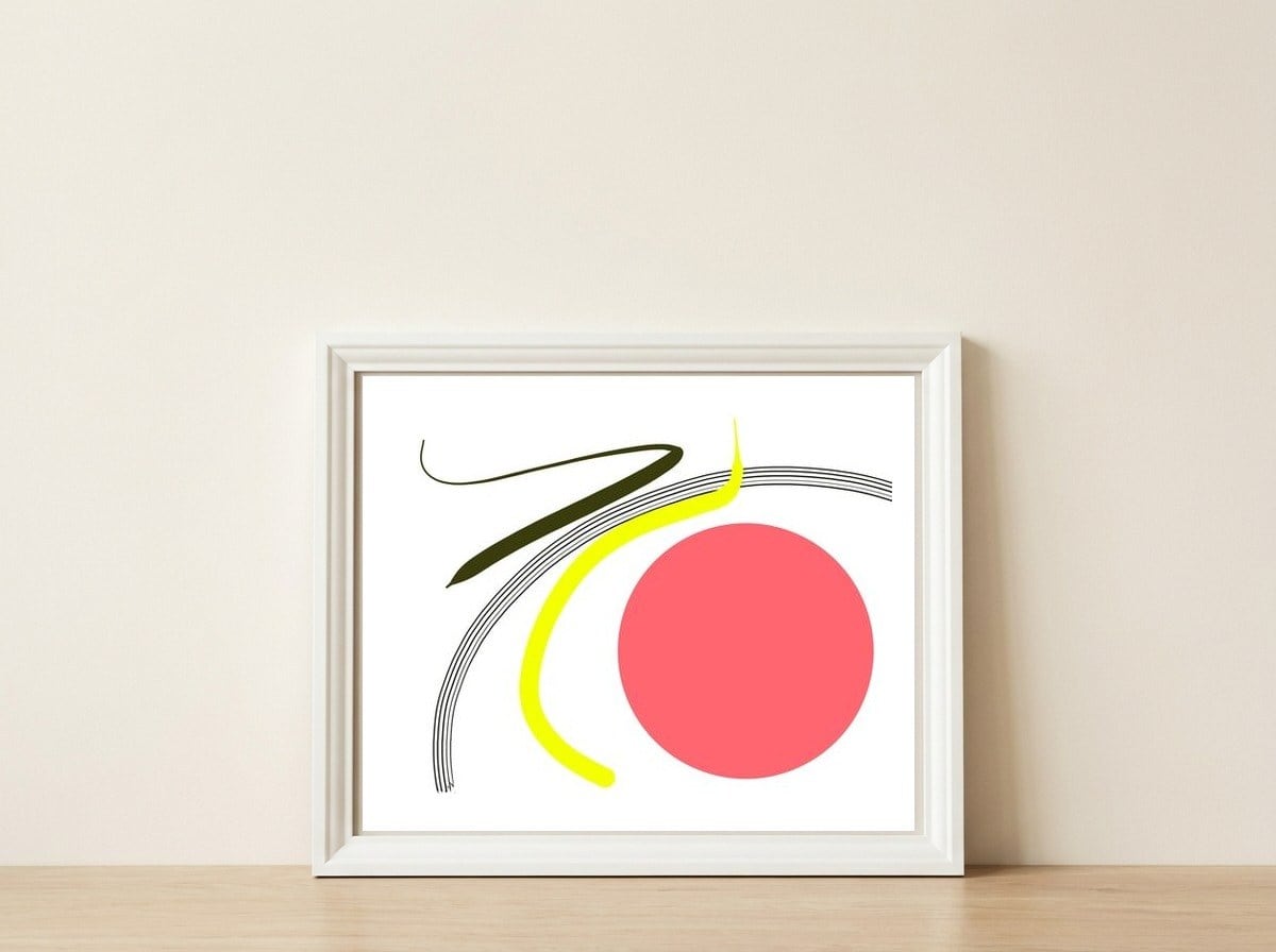 Caminhos Km — framed, leaning against the wall