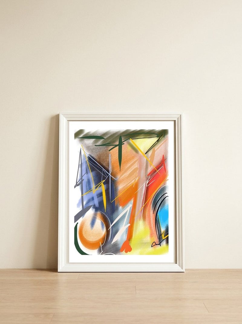 Remanso — framed, leaning against the wall