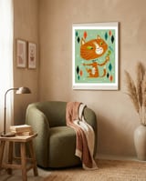 Cat A Tonic Orange Tabby framed in a tender room thumbnail