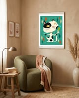 Cat A Tonic Spotted framed in a tender room thumbnail