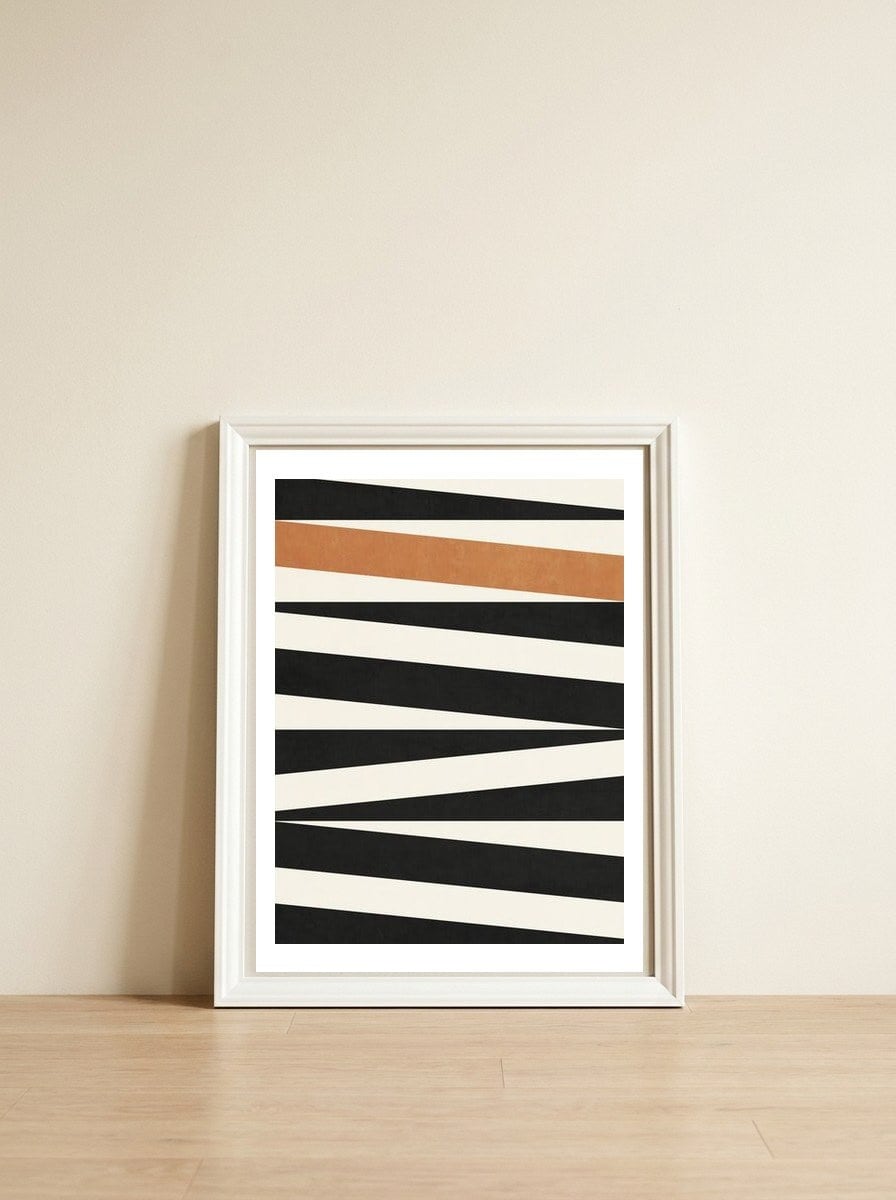 GEOMETRIC ART - 05PL — framed, leaning against the wall