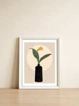 VASE AND MOON - 01B — framed, leaning against the wall thumbnail