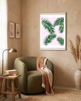 Palmfrond framed in a tender room thumbnail