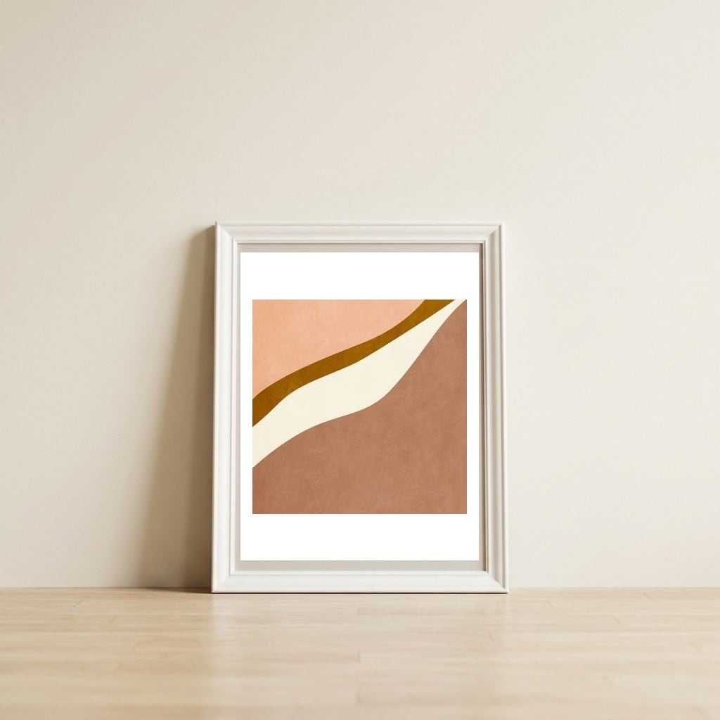ABSTRACT WAVES — framed, leaning against the wall