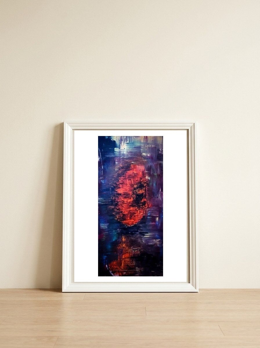 The Lady Waits — framed, leaning against the wall
