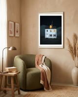Burning House framed in a tender room thumbnail