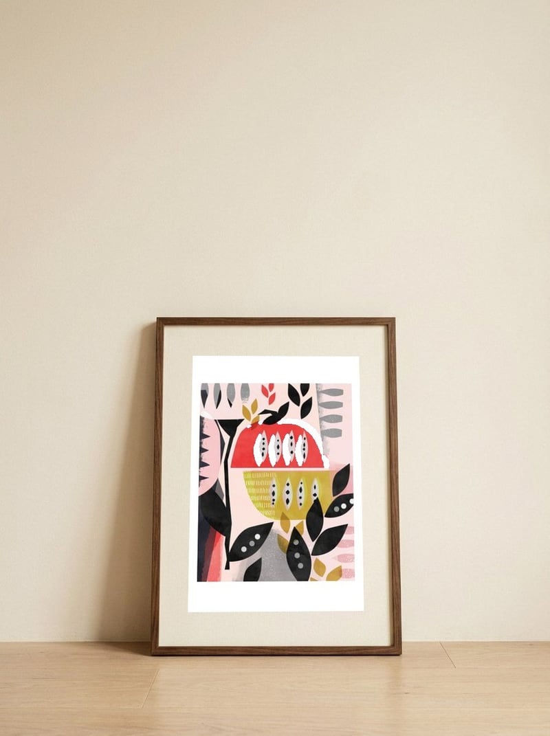 Inside the Bloom — framed, leaning against the wall
