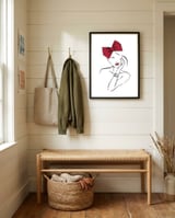 Red Bow framed in a relaxed room thumbnail