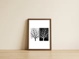 Winter Trees — framed, leaning against the wall thumbnail