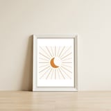 MOON IN LINES — framed, leaning against the wall thumbnail