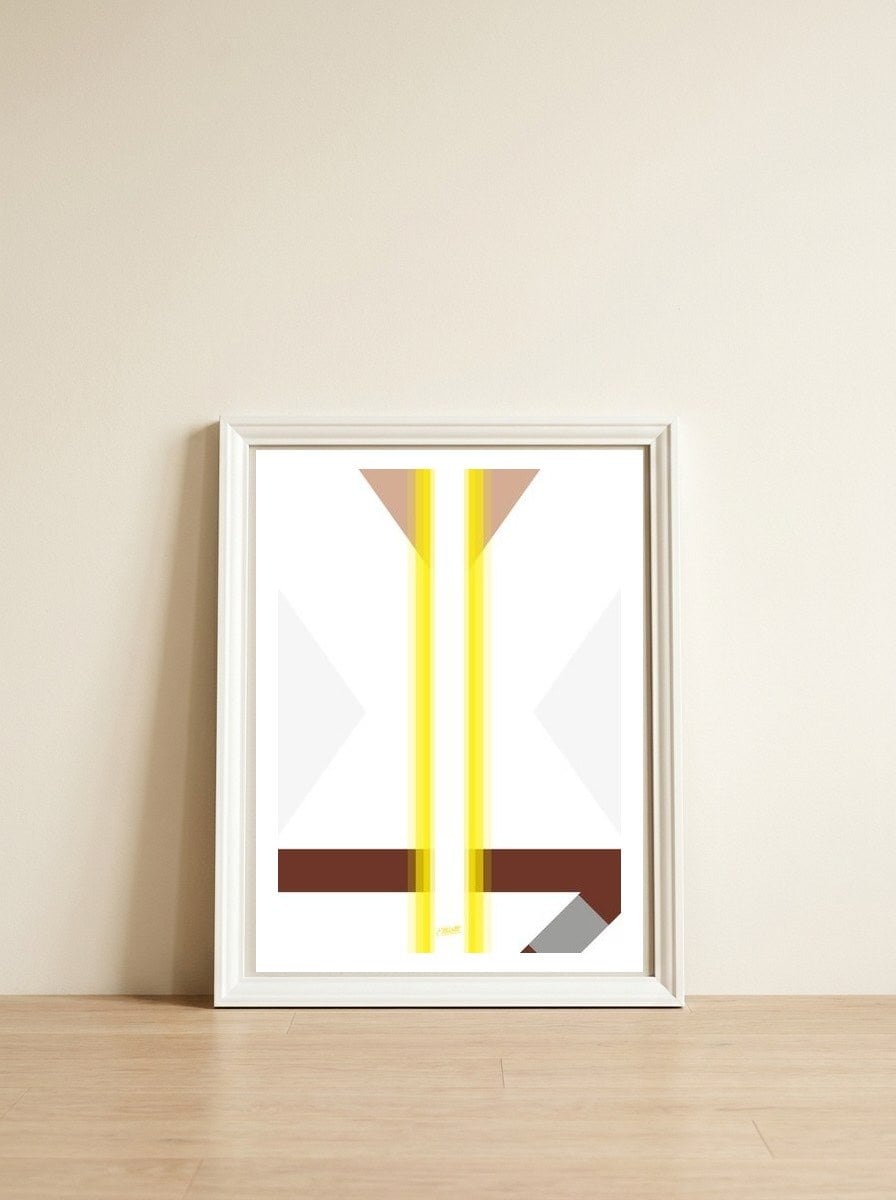 Rey Rey — framed, leaning against the wall