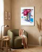Better days are on their way | Greece Santorini Island Travel | Summer Architecture Positivity framed in a tender room thumbnail