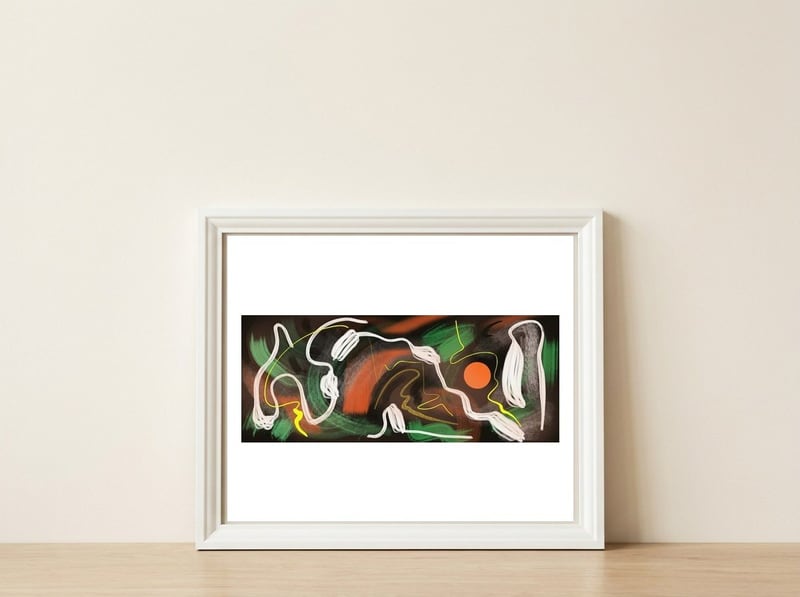 Zéfiro — framed, leaning against the wall