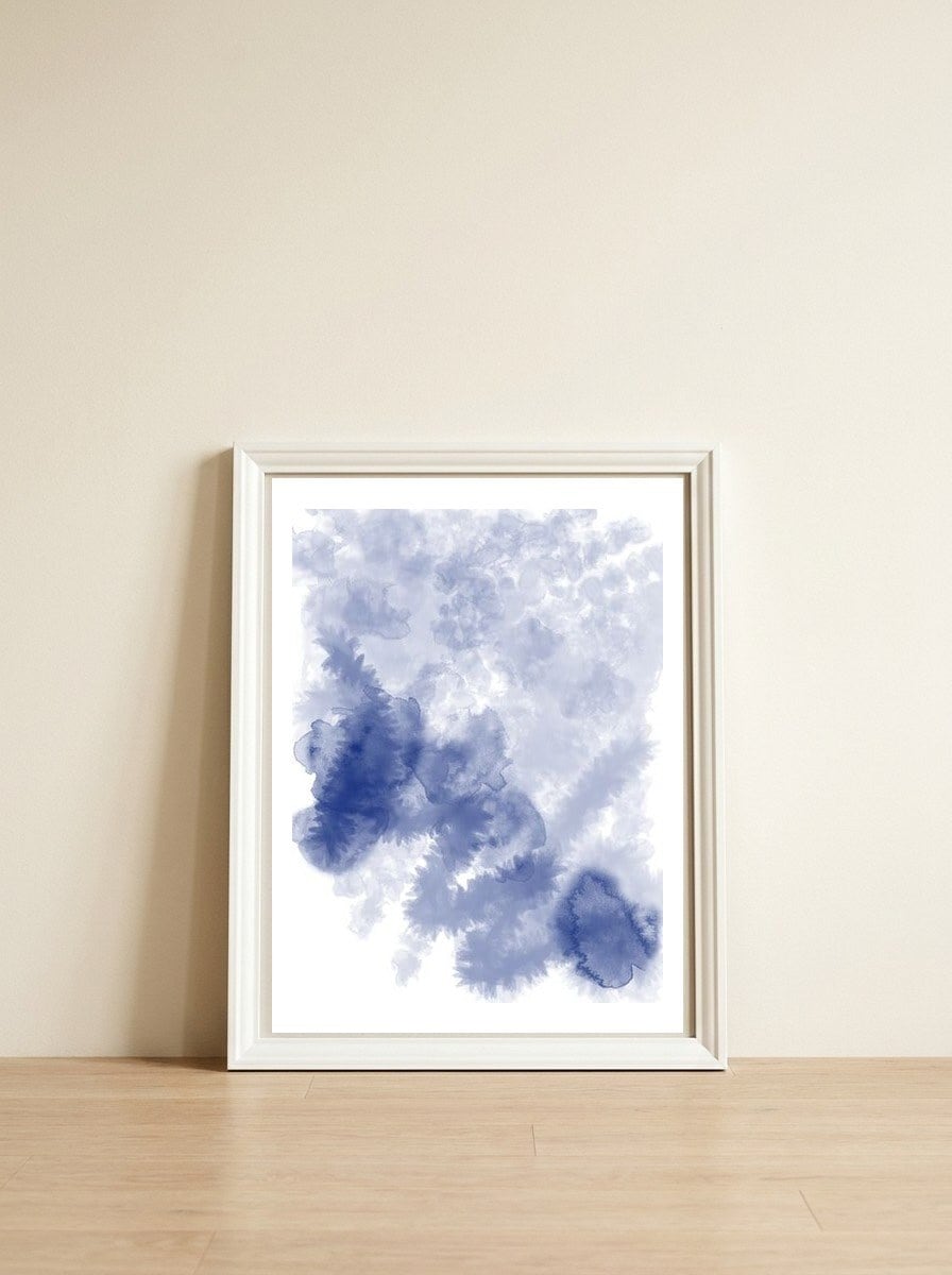 Tinta Azul — framed, leaning against the wall