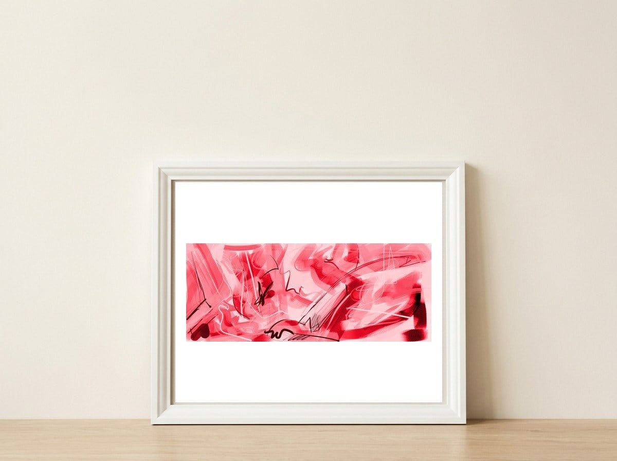 Belo Vermelho — framed, leaning against the wall
