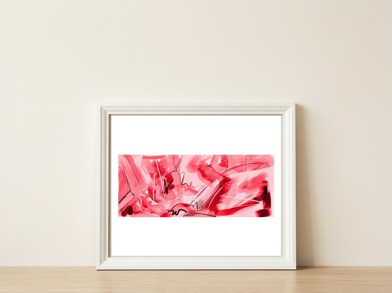 Belo Vermelho — framed, leaning against the wall