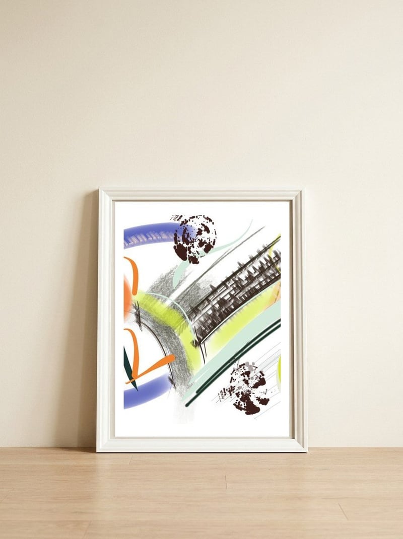 Estilhaços 3 — framed, leaning against the wall