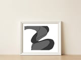 Grey Waves 8 — framed, leaning against the wall thumbnail