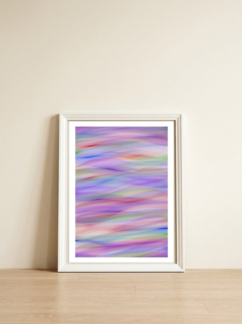 Ocean of Colors — framed, leaning against the wall