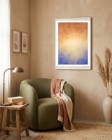 Sunset by the bay framed in a tender room thumbnail