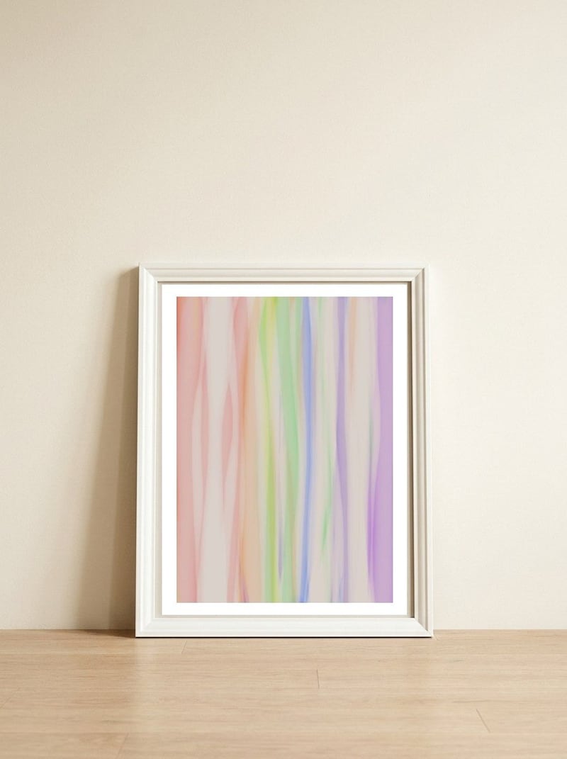 Veil 02 — framed, leaning against the wall