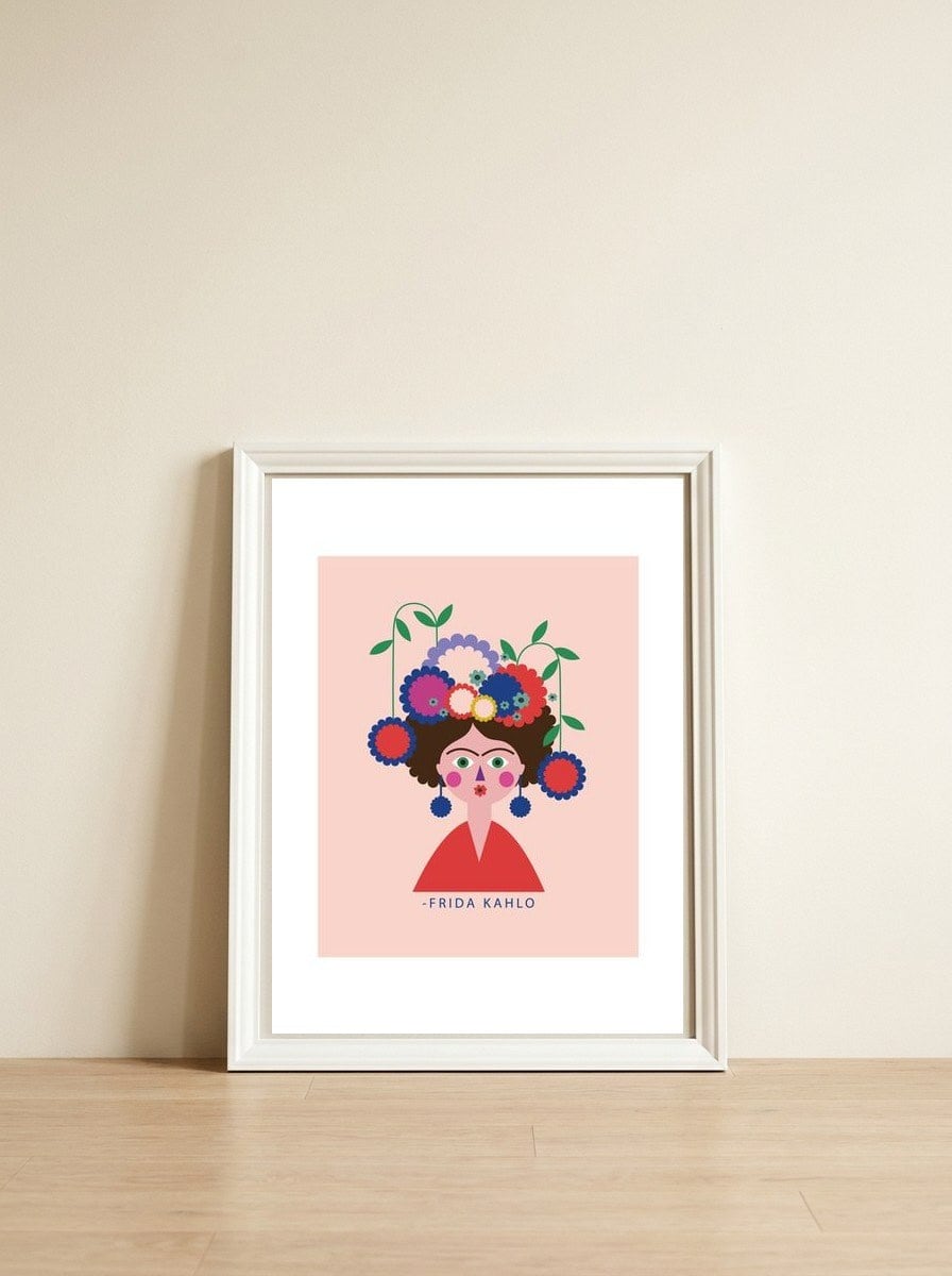 Frida 22 Rgb — framed, leaning against the wall